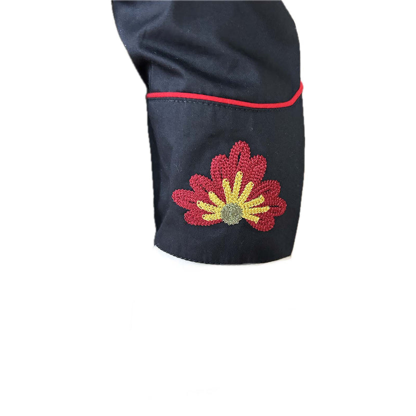 6811 Men's Vintage Floral Chenille Embroidered Western Shirt