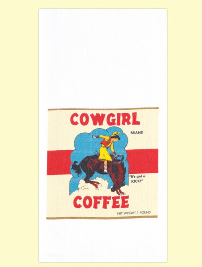 Cowgirl Coffee Tea Towel