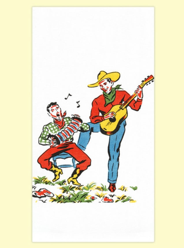 Singing Cowboys Tea Towel
