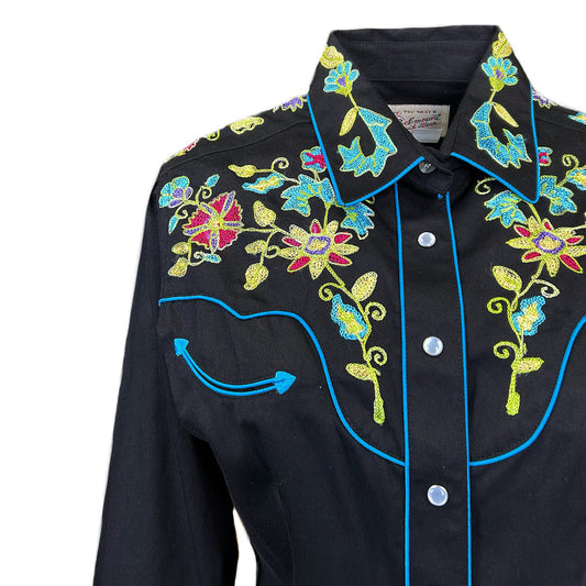7787 Women's Floral Embroidered Shirt