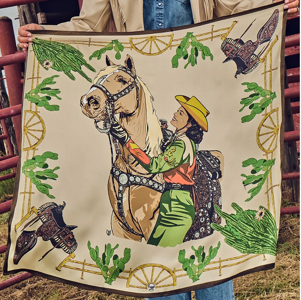 David Bond “Cowgirl Kate” Silk Scarf