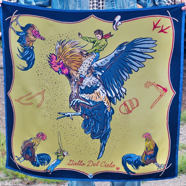 David Bond "Gallo del Cielo" Silk Scarf