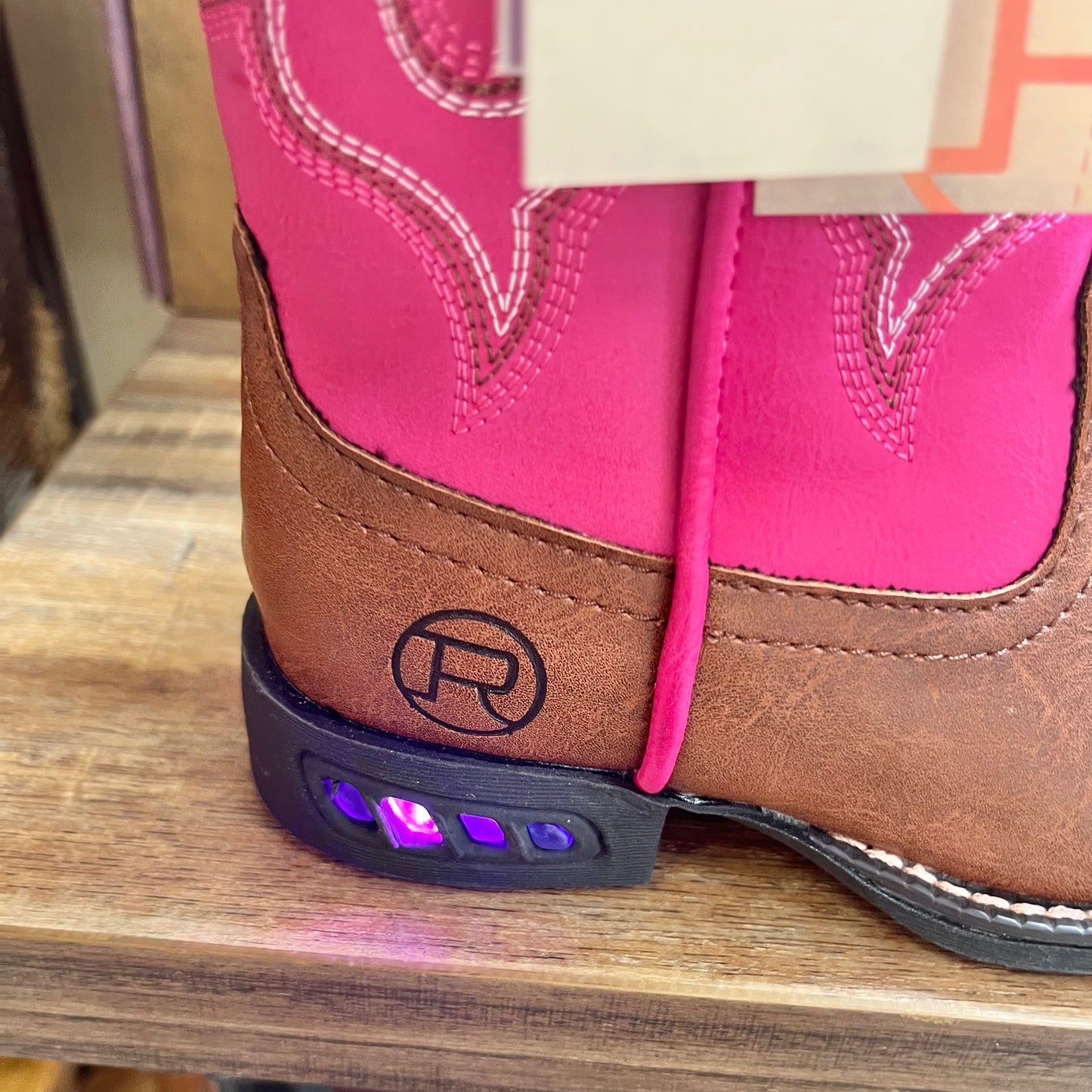 Roper Kid’s Pink Light-Up Boots