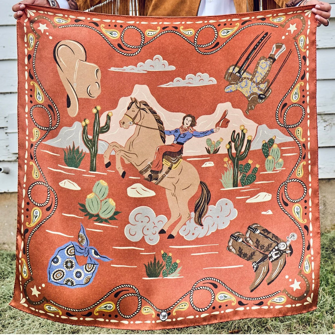 “Happy Trails” Silk Scarf