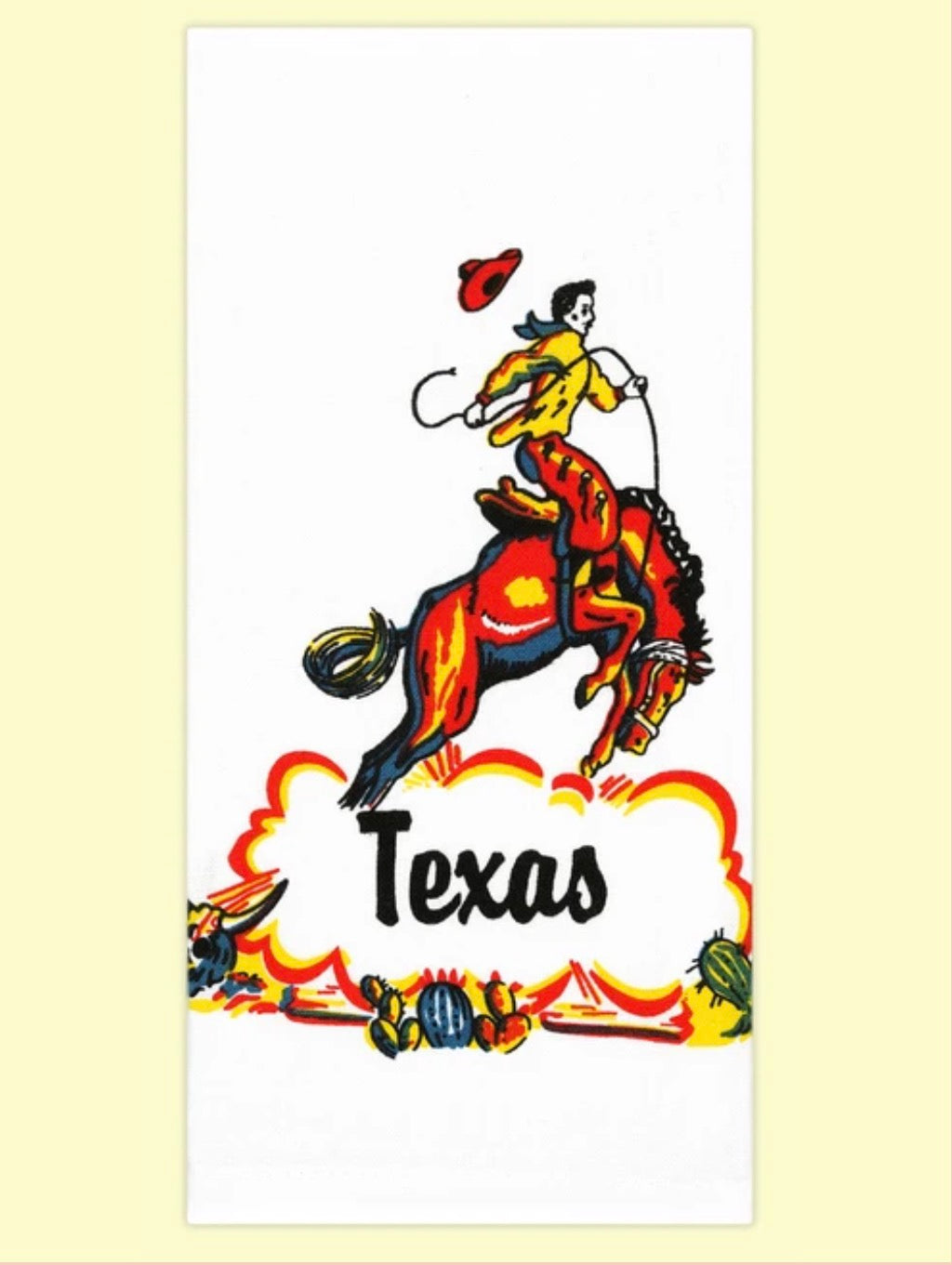 Texas Cowboy Tea Towel