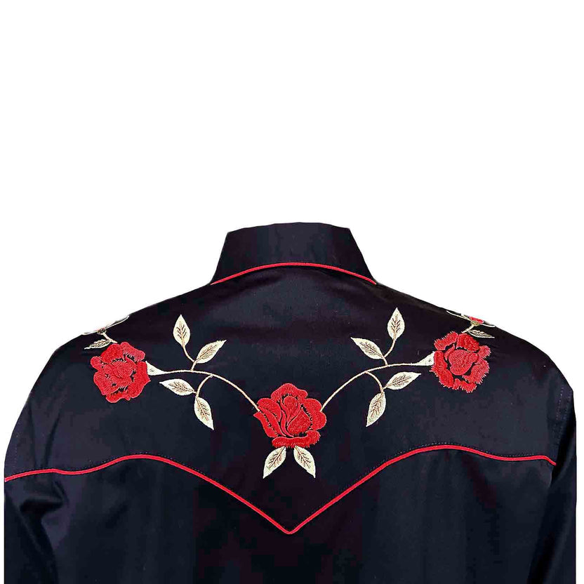 7844 Women's Rose Embroidered Western Shirt