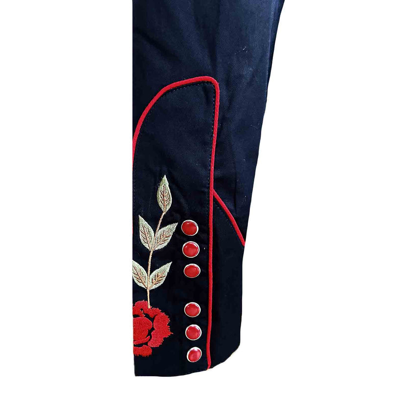 7844 Women's Rose Embroidered Western Shirt