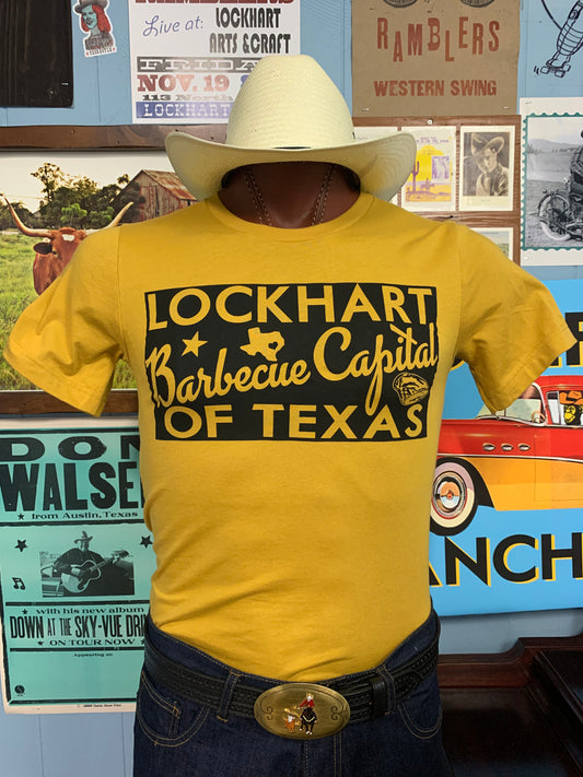 Yellow Lockhart BBQ Capital T-Shirt