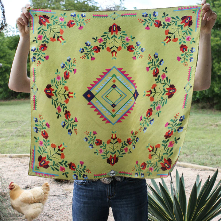 "Fiesta" Floral Silk Scarf