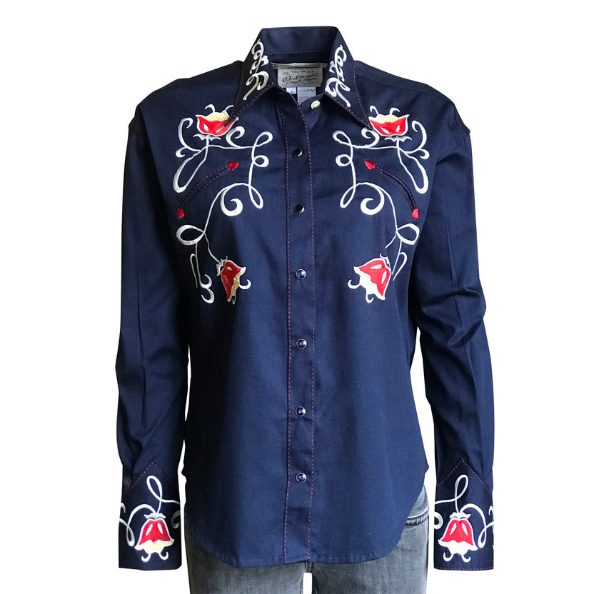 7705 Women's Tulip Embroidered Western Shirt