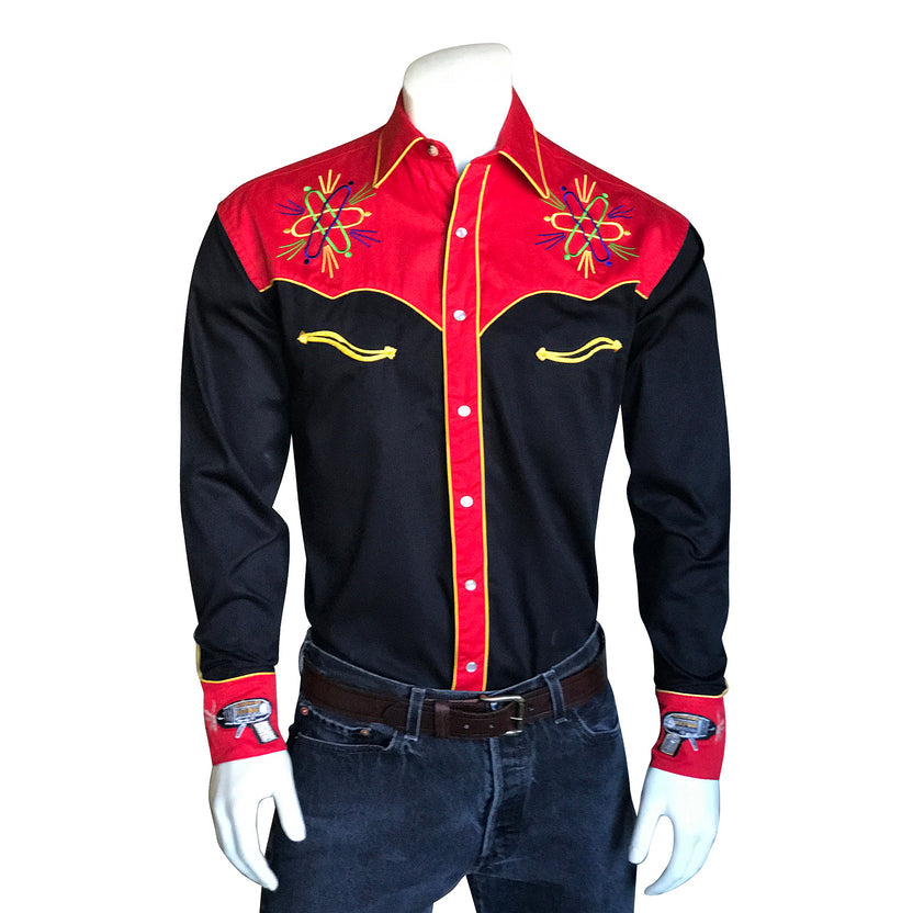 6839 Men's Atomic Cowboy Embroidered Western Shirt