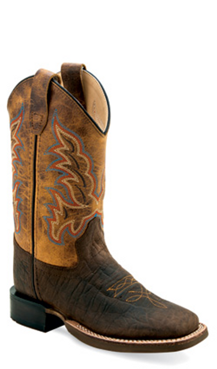 Kid's Square Toe Brown Boots