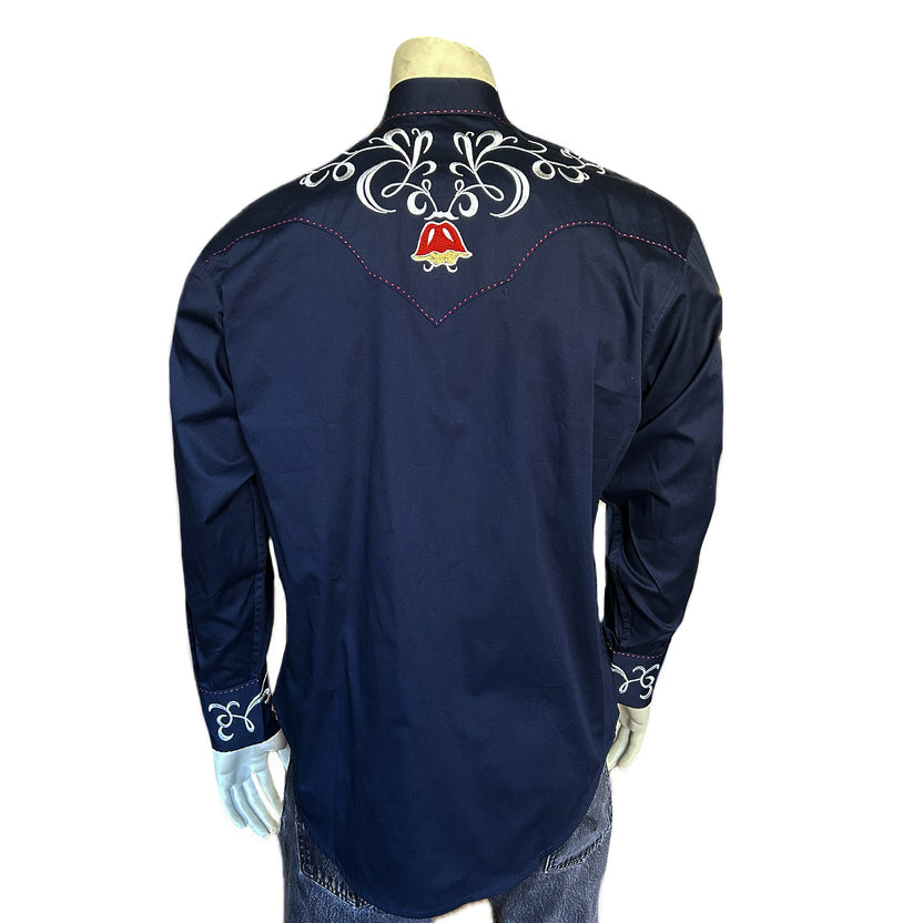 6705 Men's Tulip Embroidered Western Shirt