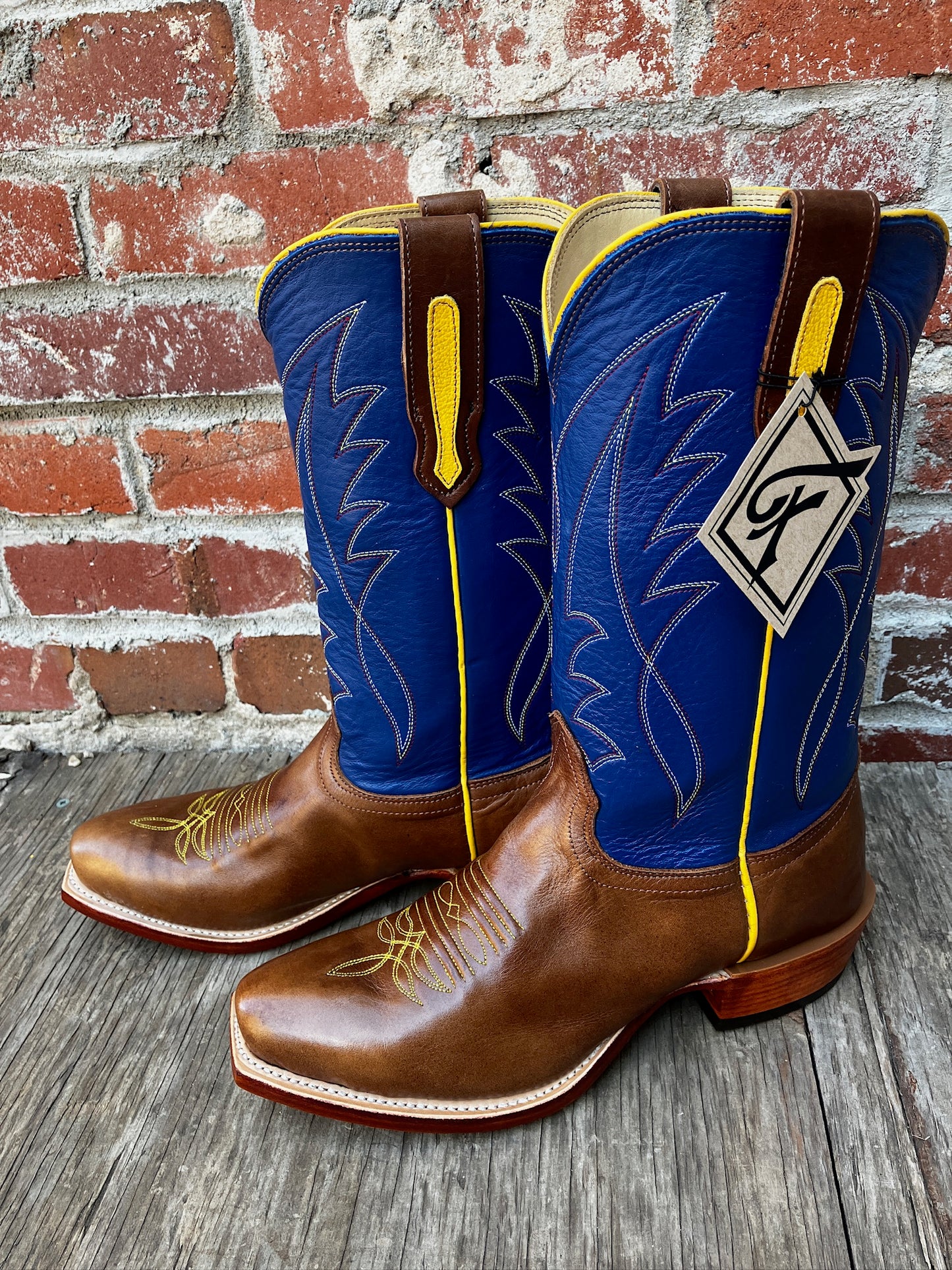 Fenoglio Men's Blue & Yellow Boots