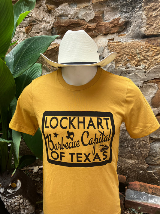 Yellow Lockhart BBQ Capital T-Shirt