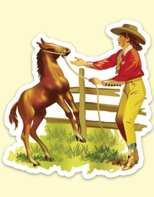 Cowgirl Wrangler Sticker