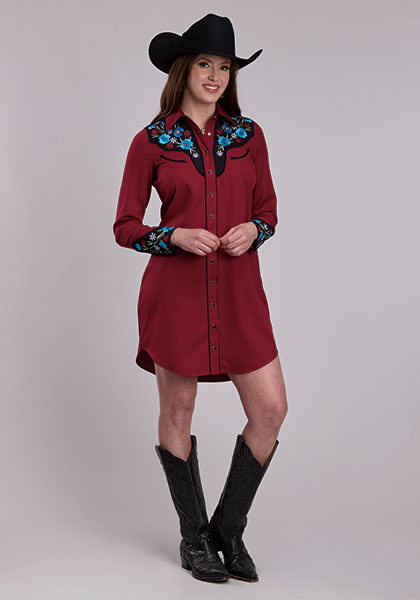 Embroidered Western Dress