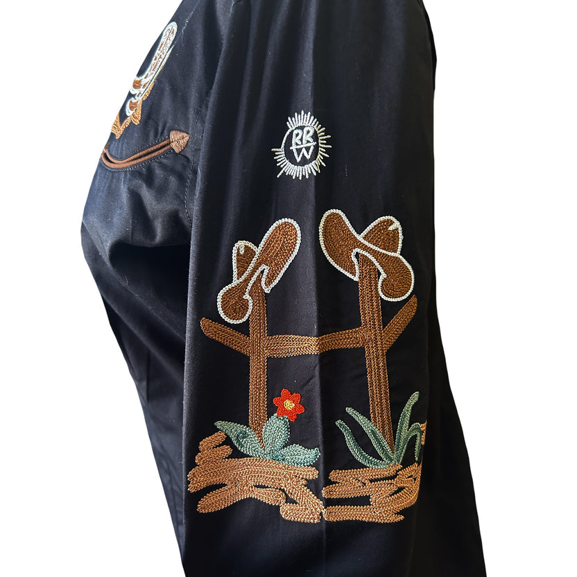 7842 Women's Cactus & Boots Embroidered Western Shirt