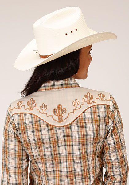 Women’s Plaid Cactus Western Shirt