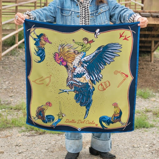 David Bond "Gallo del Cielo" Silk Scarf