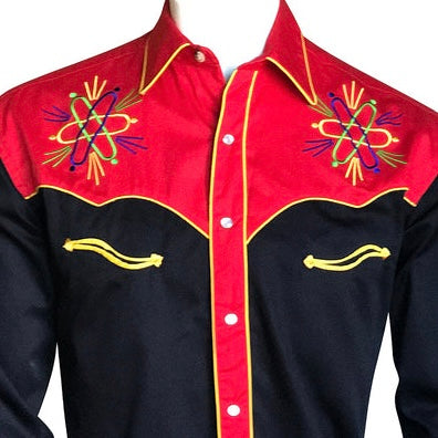 6839 Men's Atomic Cowboy Embroidered Western Shirt