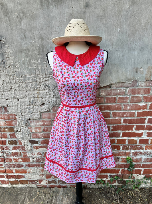 Berry Cherry Collared Dress