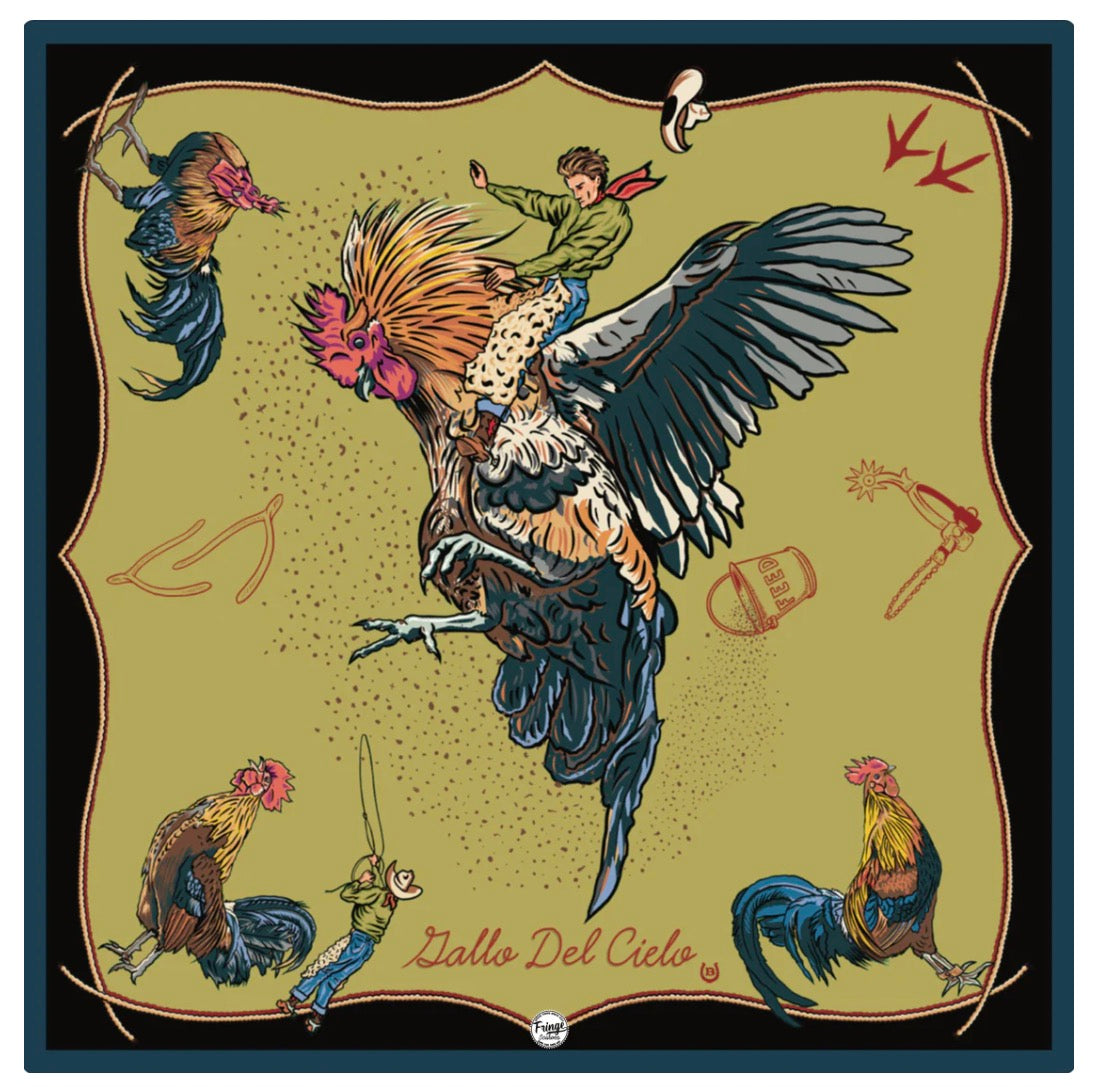 David Bond "Gallo del Cielo" Silk Scarf