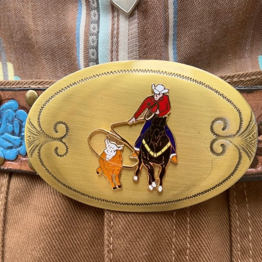 Calf Roper Belt Buckle