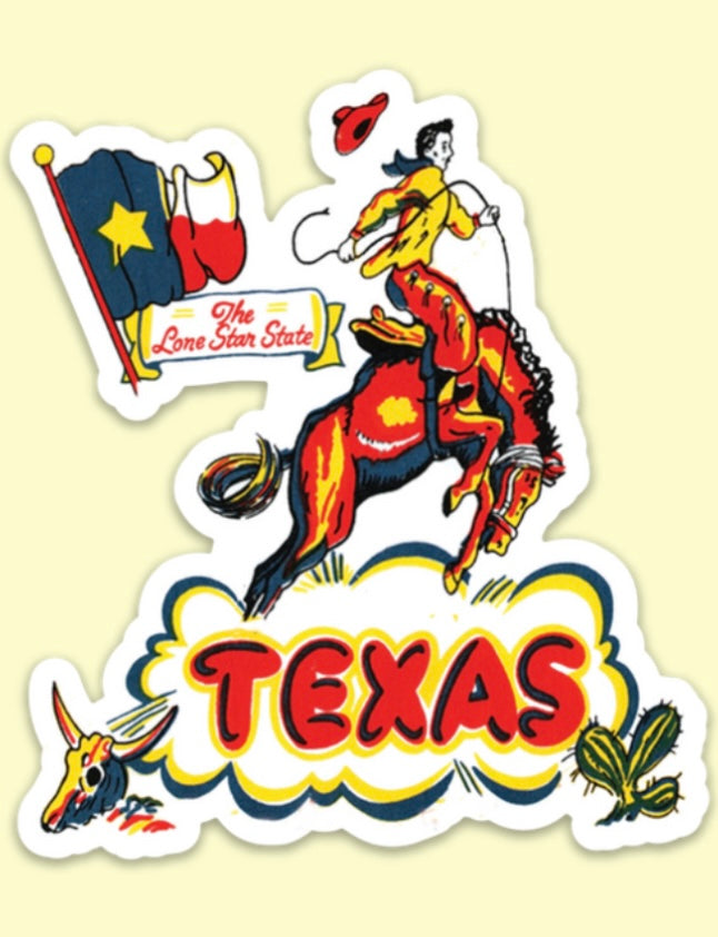 Texas Cowboy Sticker