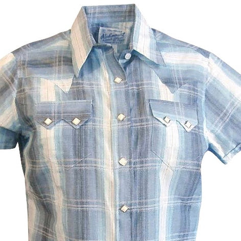 1790 Women's Shadow Plaid Short Sleeve Western Shirt