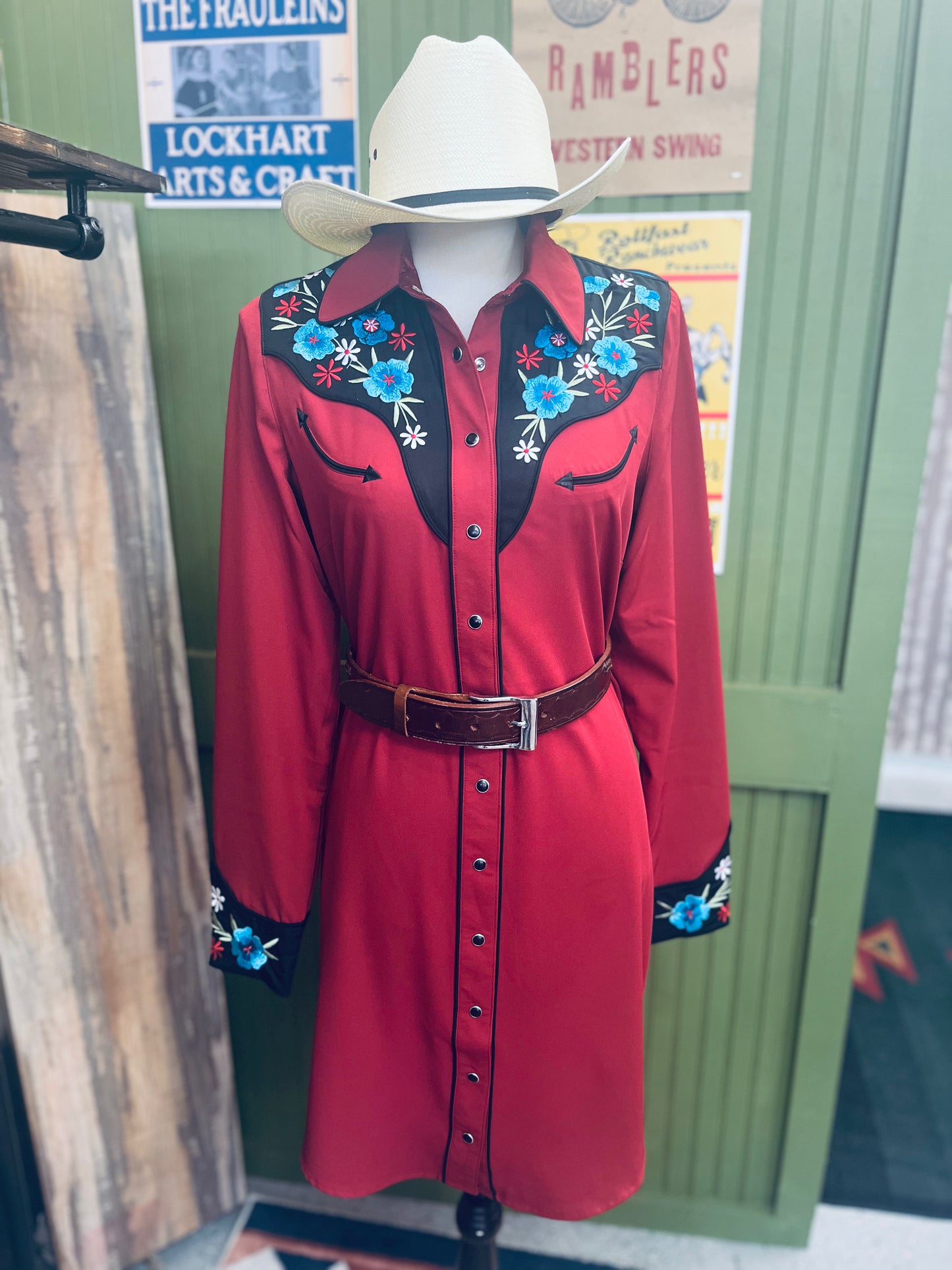 Embroidered Western Dress