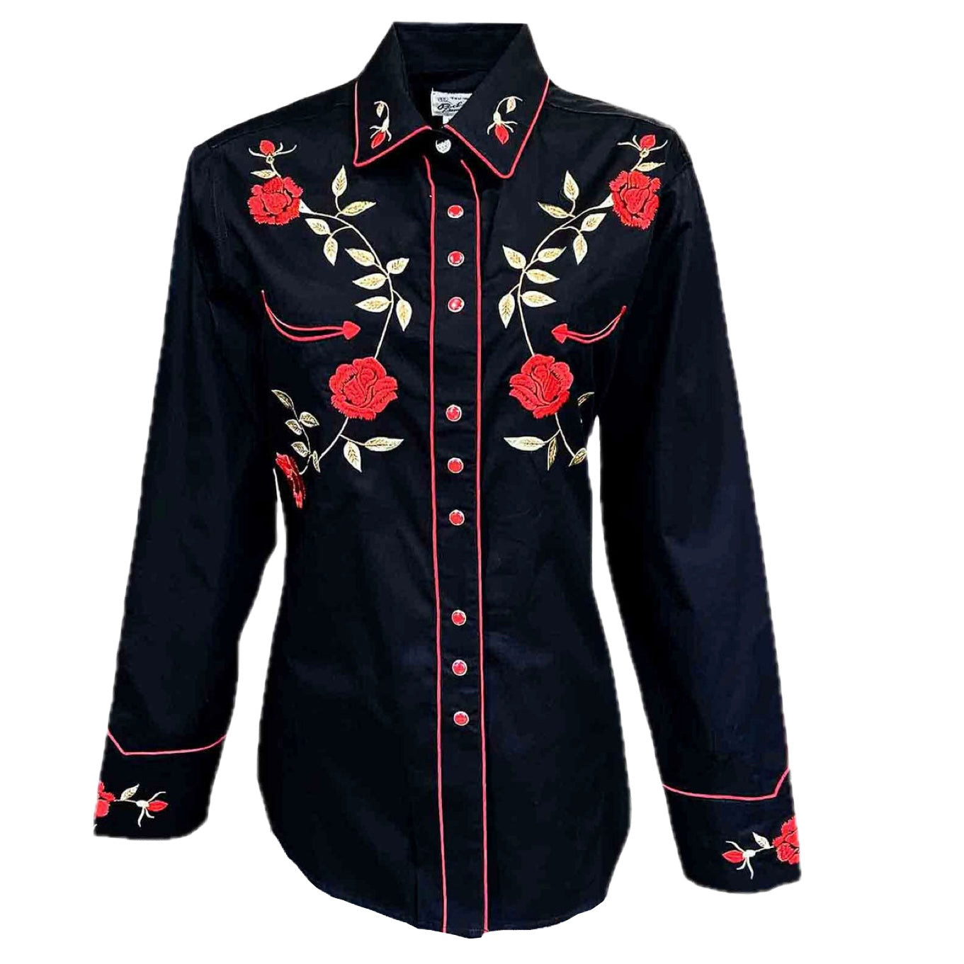 7844 Women's Rose Embroidered Western Shirt