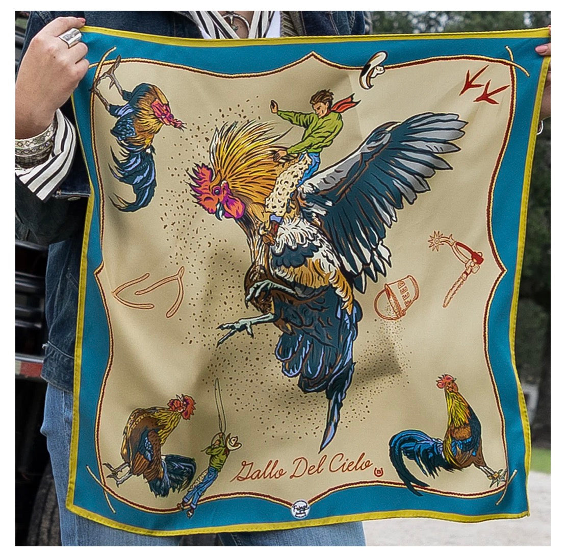 David Bond "Gallo del Cielo" Silk Scarf