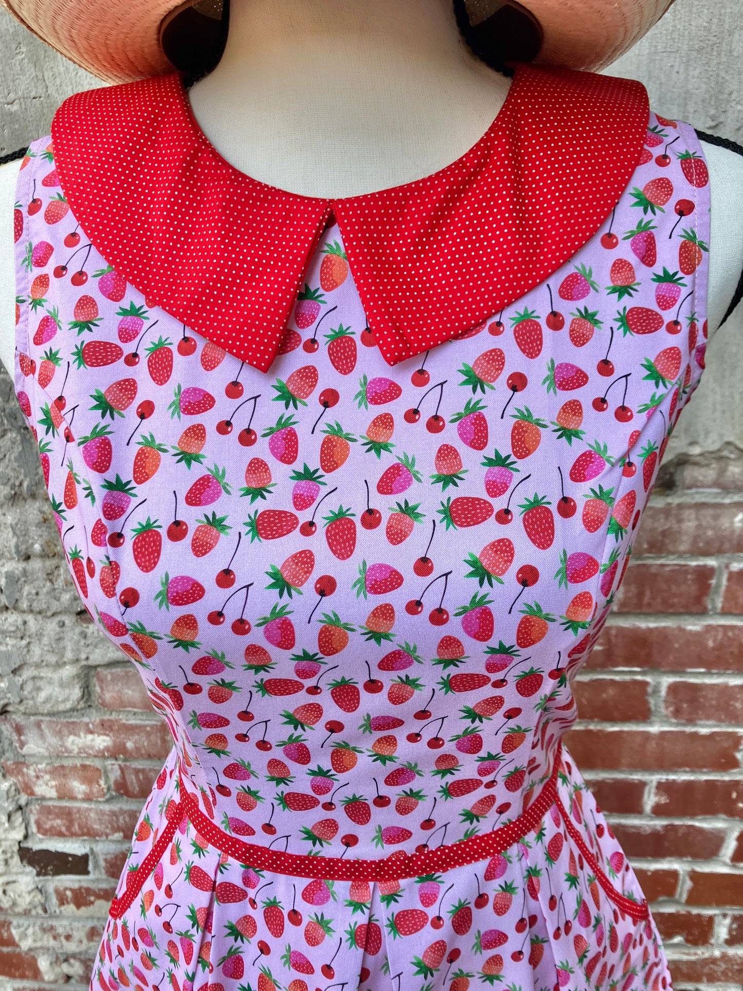 Berry Cherry Collared Dress