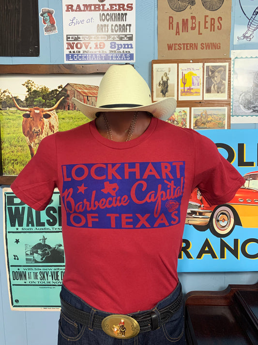 Red Lockhart BBQ Capital T-Shirt