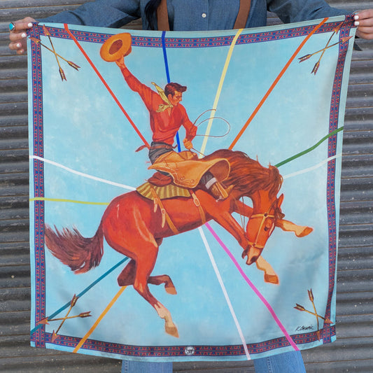 Kevin Chupik "Rodeo King" Silk Scarf