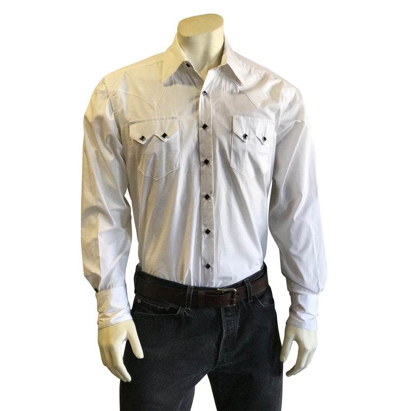 6940 Rockmount Men's White Western Shirt