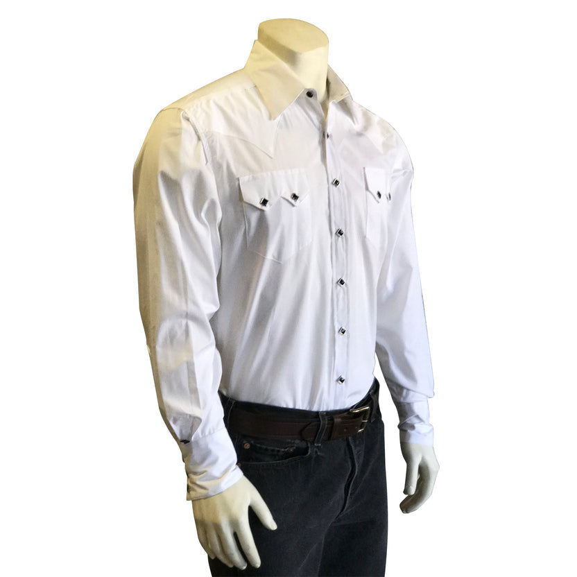 6940 Rockmount Men's White Western Shirt