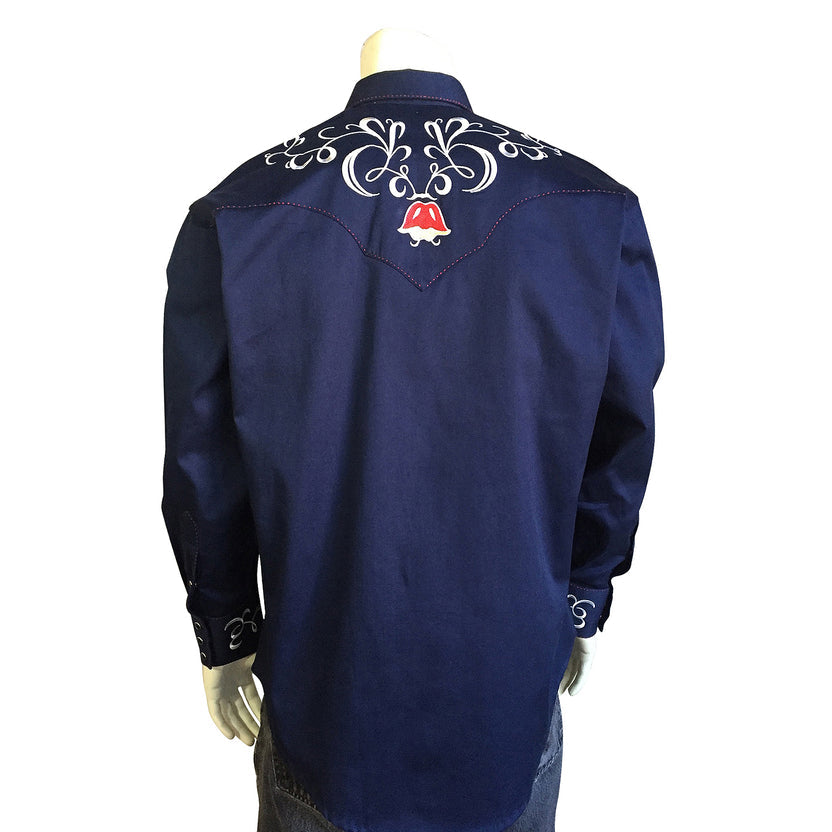 6705 Men's Tulip Embroidered Shirt